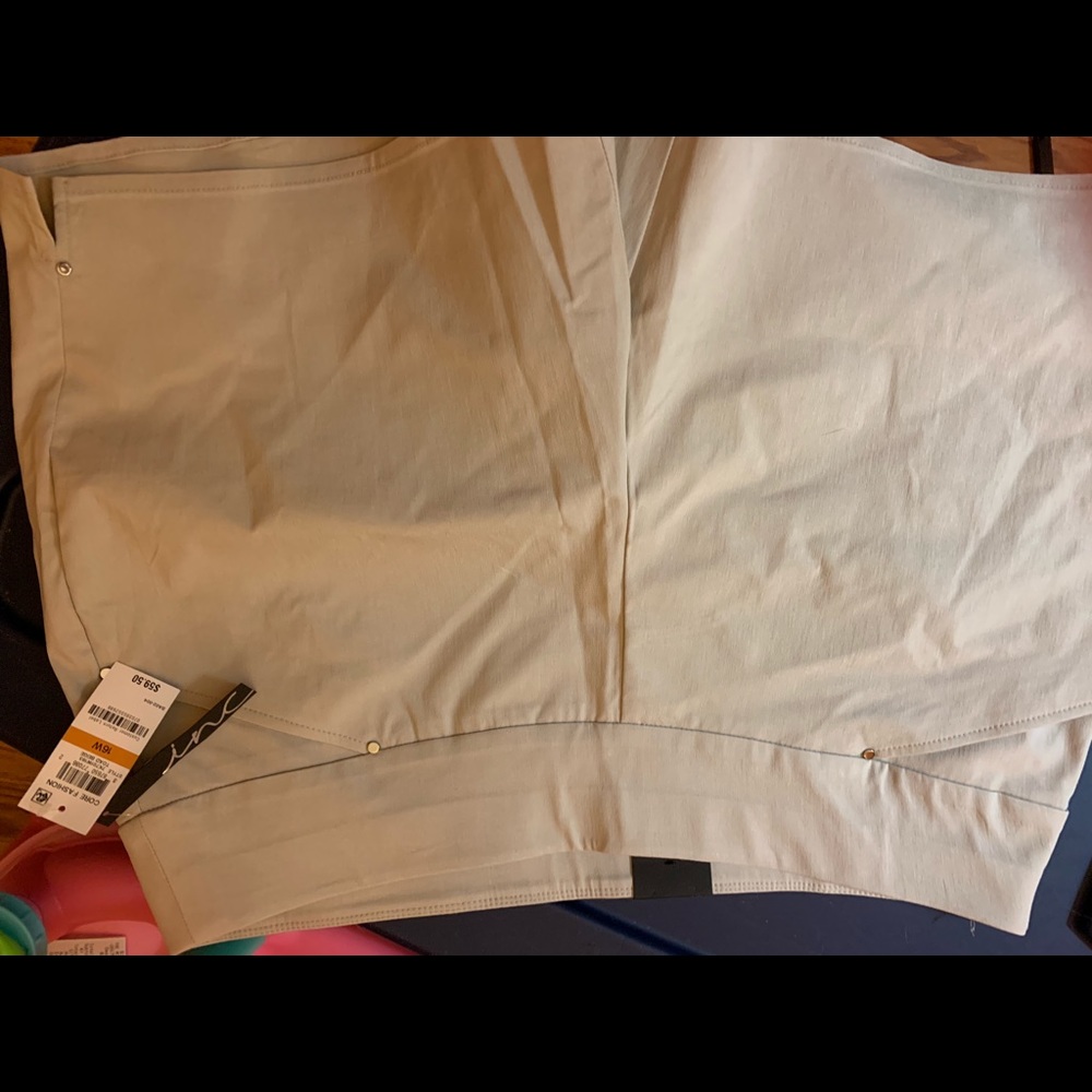 INC khaki pull on shorts